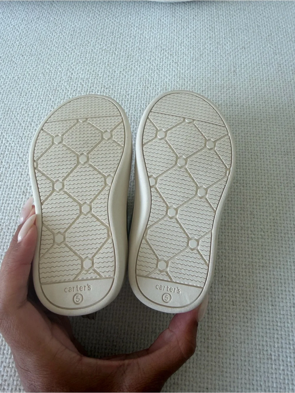 Carter's Metallic Gold Velcro Sneakers